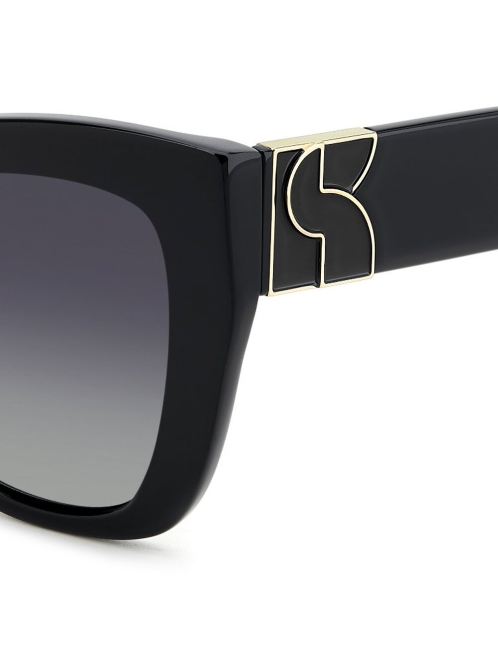 NEW KATE SPADE BEXLEY/G/S 0807WJ BLACK GREY POLARIZED AUTHENTIC SUNGLASSES - Picture 4 of 5